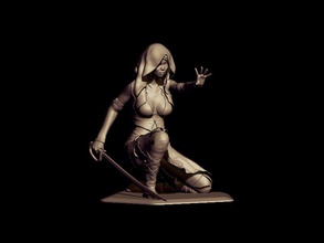 assasin statuette Frauen Kunst 3d print model - Mito3D