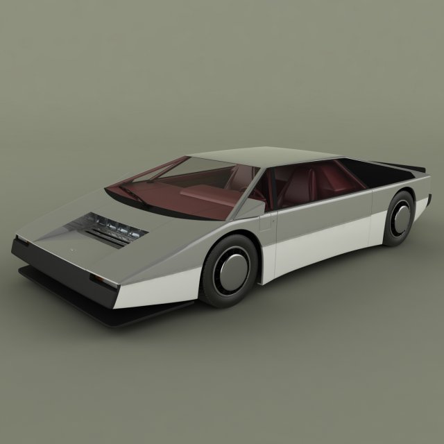 Aston Martin bouledogue concept voiture classique coupé sport 3d modèle 1980 antique courses 3D print model - Mito3D