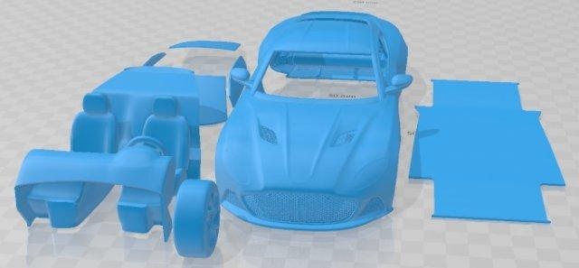 aston Martin dbs Superleggera 2019 imprimível carro 3d impressão modelo automotivo fenda escalextrico Tamiya rc miniz passatempo micro 3d print model - Mito3D
