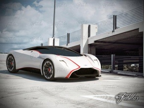 aston martin dp100 environment 3d model in concept 3dexport 2013 english british car vehicle sport luxury racing people drive photorealistic rigged auto automotive 3d print model - Mito3D