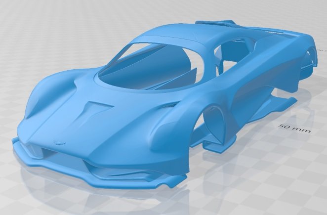 Aston martín Valhalla 2020 imprimible cuerpo coche vehiculo espacio scalextric Tamiya rc miniz pasatiempo micro 3D print model - Mito3D
