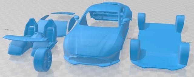 aston martin vantage 2019 printable car 3d print model automotive slot scalextric tamiya rc miniz hobby micro 3d print model - Mito3D