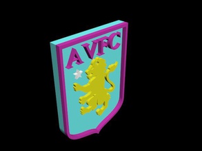 aston villa fc badge logo icon soccer football epl englishpremierleague 3d print model - Mito3D