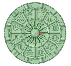 astrologie karte monate 3d drucken modell zeichen logos 3dexport sterne nacht himmel fortune telling tarot lesen dekorativ astrologisch münze gruß basteln 3d print model - Mito3D