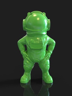 astronauta grave impresión juguetes 3dprint escultura miniatura fantasía estatua personaje espacio cosmonauta aeroespacial planeta Luna paseo espacial nasa galáctico astronave galaxia traje 3d print model - Mito3D