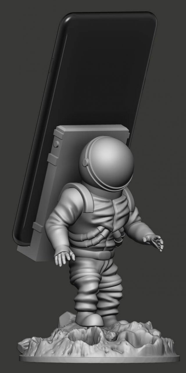 astronaute soutien téléphone intelligent 3d impression modèle in 3dexport 3D print model - Mito3D