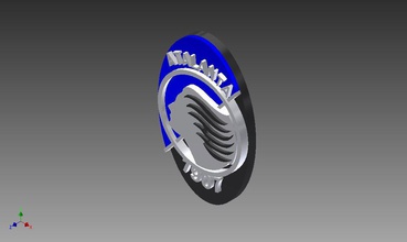 atalanta bergamo calcio 3d logo stampa modello in monete distintivi 3dexport europa coppa dei campioni ucl serie 3d print model - Mito3D