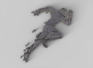 atleta corredor estatueta Distintivos medalhas esporte 3d print model - Mito3D