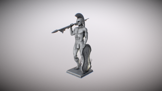 atlantis soldier statue 3d print sculpture warrior figure 3dprintable atlantean 3D print model - Mito3D