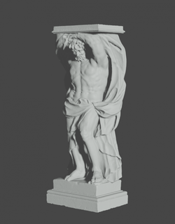 atlas 3d impression modèle sculpture atlant atlante atlantes colonne ancient rome greek column mythology 3d print model - Mito3D