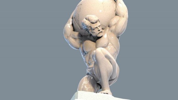 atlante statue anatomia mitologia personaggi 3dprint scultura decoration art human character muscoli eroe 3d print model - Mito3D
