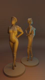 atomic heart woman twins robot 3d print model - Mito3D