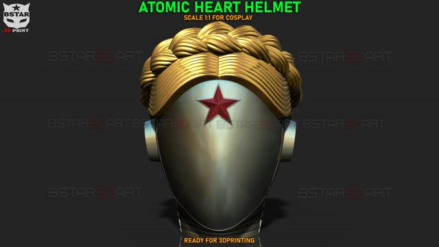 atomic heart helmet - robot twins head cosplay toys game ps5 mask girl viktor petrov character anatomy games 3D print model - Mito3D