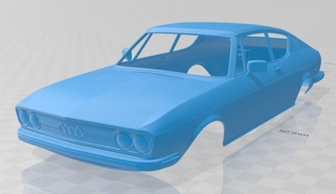 audi 100 coupe s 1970 printable body car 3d print model in automotive 3dexport slot scalextric tamiya rc miniz hobby micro 3d print model - Mito3D