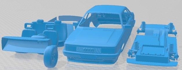 audi 80 b2 1985 imprimable voiture automobile fente scalextric tamiya rc miniz loisir micro moulé pression 3d print model - Mito3D