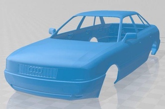 audi 80 b3 1986 imprimível corpo carro 3d impressão modelo in automotivo 3dexport fenda escalextrico tamiya rc miniz passatempo micro 3d print model - Mito3D