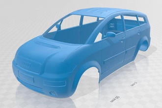 audi a2 impressão do corpo carro printable o de slot scalextric tamiya rc miniz hobby 1-10 1-24 1-32 3d print model - Mito3D