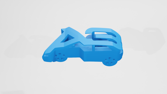 audi a3 8l chaveiro metamorfose carro carros ilusão silhuetas 3d print model - Mito3D