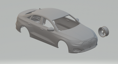 audi a3 sedan 2021 3d yazdır model in araç 3dexport döküm sıcak tekerlekler tren h0 187 yuva araba slotcar rc rcmodel yarış s3 rs3 vücut amg 3d print model - Mito3D