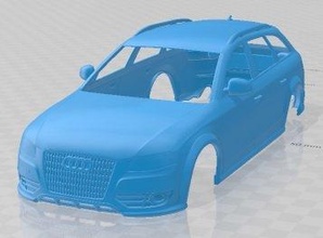 audi a4 allroad quattro 2010 printable body car 3d print model in automotive 3dexport slot scalextric tamiya rc miniz hobby micro 3d print model - Mito3D