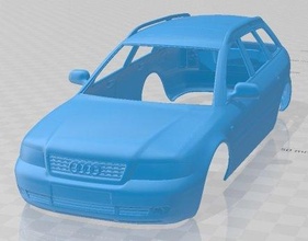audi a4 avant 1999 printable body car 3d print model in automotive 3dexport slot scalextric tamiya rc miniz hobby micro 3d print model - Mito3D