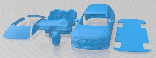 Audi a6 avant 2019 yazdırılabilir araba otomotiv yuva ölçülü Tamiya rc miniz hobi mikro döküm 3d print model - Mito3D