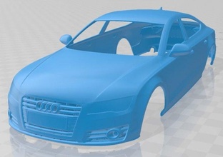 audi a7 sportback 2011 printable body car slot scalextric tamiya rc miniz hobby micro 3d print model - Mito3D