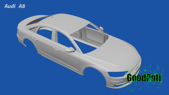 audi a8 settore automobilistico macchina 3d modello Stampa giocattoli c4d ds stl fbx obj gioco 3d print model - Mito3D