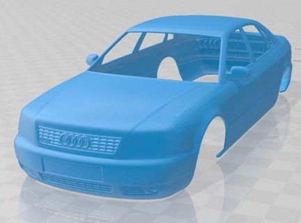 audi a8 d2 1999 druckbar Körper Wagen Automobil Slot scalextric tamiya rc miniz Hobby Mikro Druckguss 3d print model - Mito3D