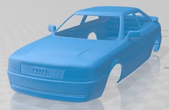Audi coupe 8b 1988 yazdırılabilir vücut araba yuva ölçülü Tamiya rc miniz hobi mikro 3d print model - Mito3D