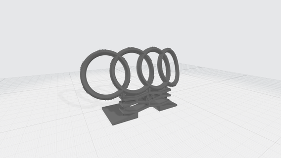 Audi logo işaretler logolar aud Sanat 3d print model - Mito3D