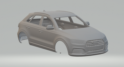 audi q3 2015 3d print model in vehicle 3dexport diecast slot-car slotcar slot car hot hotwheels rc rcmodel q5 q8 q7 qrs3 suv 3d print model - Mito3D
