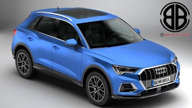 audi q3 2019 3d model in suv 3dexport 2018 2020 offroad road crossover high detailed interior trunk door open german germany accurate realistic 3d print model - Mito3D