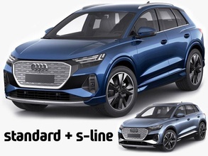 audi q4 e-tron 2022 standard s-line 3d model in suv 3dexport etron tron 2021 2023 all-electric electric ev german compact crossover luxury realistic v-ray blender meb 3d print model - Mito3D