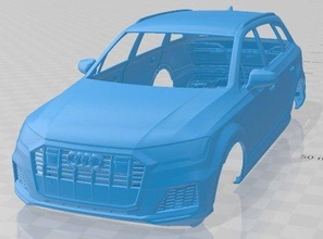 audi q7 2020 druckbar körper wagen 3d drucken modell automobil 3dexport slot scalextric tamiya rc miniz hobby mikro 3d print model - Mito3D