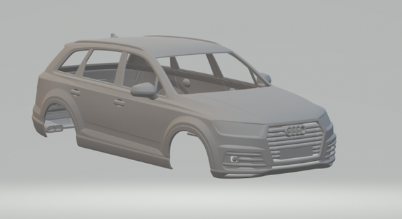 audi q7 vehículo fundido presión tragamonedas ruedas calientes miniaturas espacio impresión impreso caliente 3d print model - Mito3D