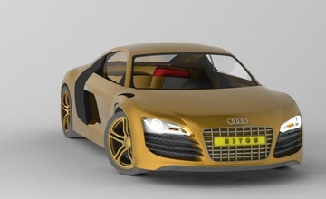 audi r8 cars luxury sport 3dsmax 3d print model - Mito3D