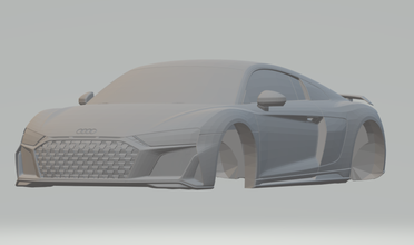 audi r8 2019 3d print model in vehicle 3dexport diecast hotwheels slot slotcar car supercars 3d print model - Mito3D