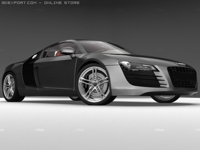 audi r8 gratis 3d modelo in partes of auto 3dexport superdeportivo coche vehiculo carreras velocidad alemán 2007 2008 2009 deportivo vehículo lujo sueño calidad exclusivo 3D print model - Mito3D