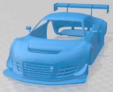 audi r8 lms ultra printable body car automotive slot scalextric tamiya rc miniz hobby micro 3d print model - Mito3D