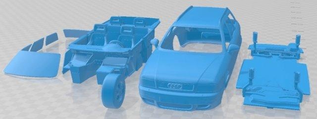 audi rs2 quattro vanguardista 1995 imprimible coche vehiculo automotor espacio scalextric Tamiya rc miniz pasatiempo micro 3d print model - Mito3D