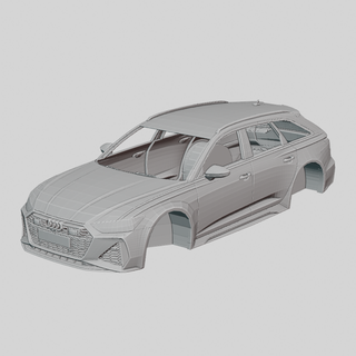 audi rs6 avant 2020 printable body vehicle race racing car stl file speed fast print 3dprinting design diecast ready rc remote controlled 3dprints car3dprints cars 3d print model - Mito3D