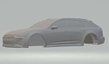 audi rs6 avant 2020 3d yazdır model in araç 3dexport yuva slotcar döküm sıcak tekerlekler scx araba rc slot car juguetes oto birlik 3d print model - Mito3D