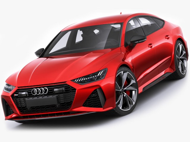 audi rs7 sportback 2020 rs a7 2021 2022 Volver levantar fastback actuación cupé lujo coche vehiculo prima alemán europeo detallado realista v ray 3D print model - Mito3D