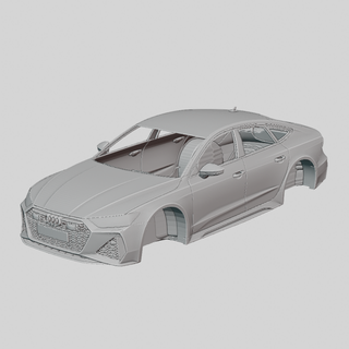 audi rs7 sportback 2020 printable body vehicle race racing car stl file speed fast print 3dprinting design diecast ready rc remote controlled 3dprints car3dprints cars 3d print model - Mito3D