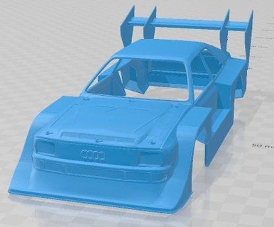 audi s1 race printable body car 3d print model automotive slot scalextric tamiya rc miniz hobby micro 3d print model - Mito3D
