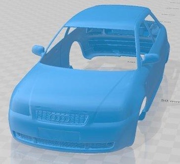 audi s3 8l 2002 printable body car automotive slot scalextric tamiya rc miniz hobby micro 3d print model - Mito3D