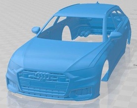audi s6 avant 2020 printable body car 3d print model in automotive 3dexport slot scalextric tamiya rc miniz hobby micro 3d print model - Mito3D