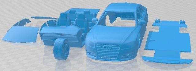 audi s8 2014 printable car 3d print model automotive slot scalextric tamiya rc miniz hobby micro 3d print model - Mito3D