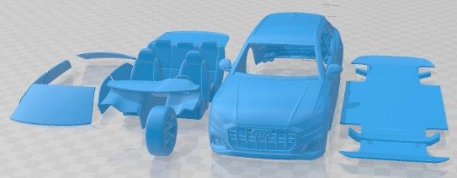 Audi sq8 2019 yazdırılabilir araba otomotiv yuva ölçülü Tamiya rc miniz hobi mikro 3d print model - Mito3D